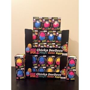 NeeDoh Chicka DeeDoos Magic Color Eggs Schylling Easter Sensory Toy Bulk Lot 55